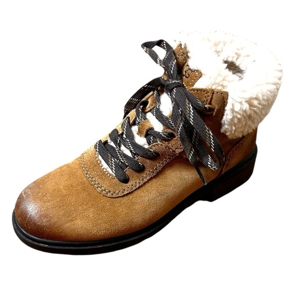 UGG Women's Harrison Cozy Lace- Waterproof Suede Ankle Winter Boots- Size 7 - Picture 4 of 11